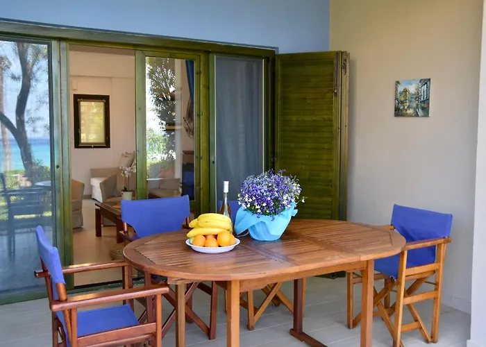 Villa At Beachfront Lilia In Pefkohori, Halkidiki For A Dreamy Vacation *